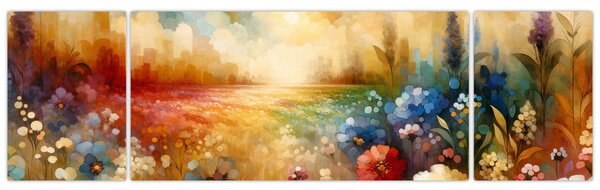 Obraz - Pestrobarevná louka (170x50 cm)