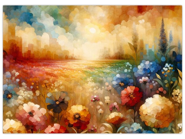 Obraz - Pestrobarevná louka (70x50 cm)