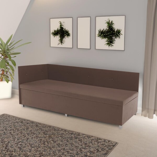 Kondela Válenda AURIA UNI 90x200 s úložným prostorem, hnědá Taupe Trinity 06