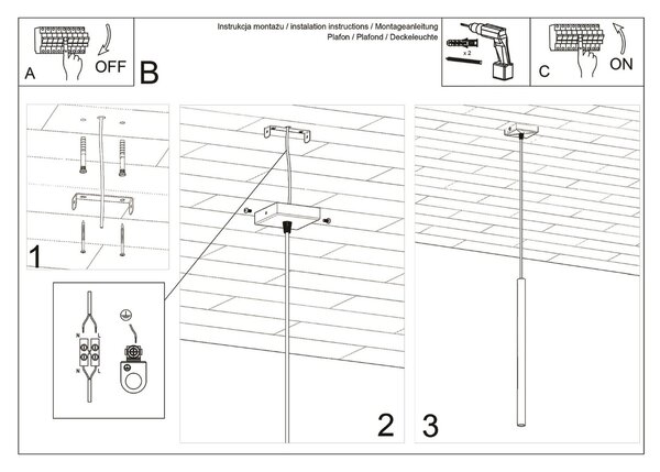 Sollux Lighting Závěsné svítidlo PASTELO 1 ultramarínové