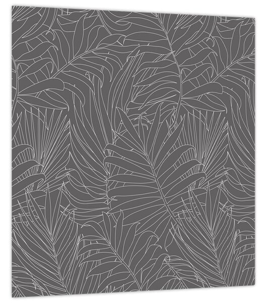 Obraz - Šedé palmové listy (30x30 cm)