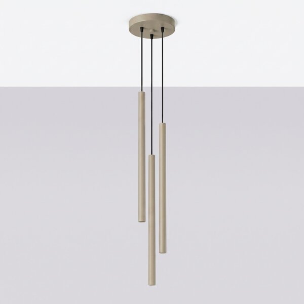 Sollux Lighting Závěsné svítidlo PASTELO 3P šedobéžové