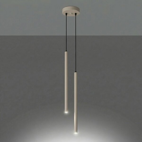 Sollux Lighting Závěsné svítidlo PASTELO 2 šedobéžové
