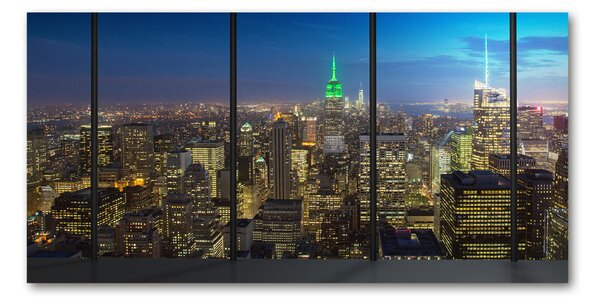 Foto-obraz fotografie na skle New York noc osh-96183683