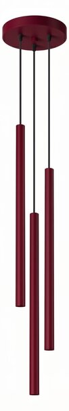 Sollux Lighting Závěsné svítidlo PASTELO 3P bordó