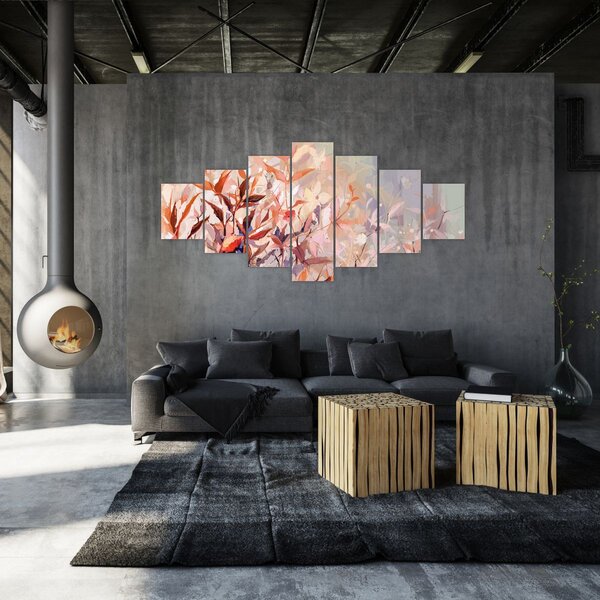 Obraz - Malba pastelový podzim (210x100 cm)