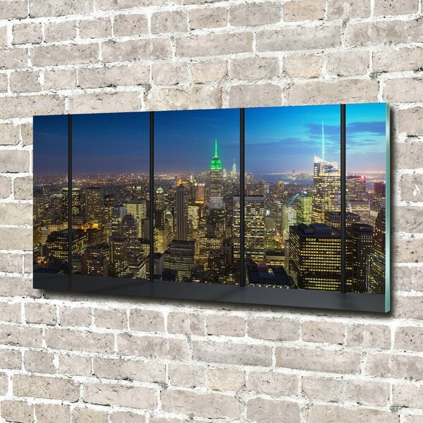 Foto-obraz fotografie na skle New York noc osh-96183683