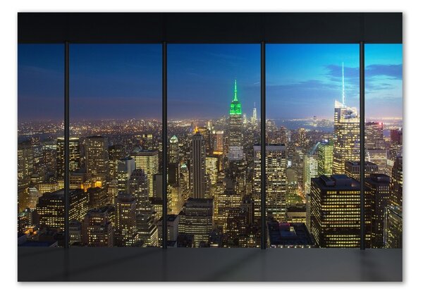 Foto-obraz fotografie na skle New York noc osh-96183683