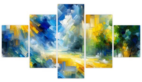Obraz - Abstraktní slunečný den (125x70 cm)