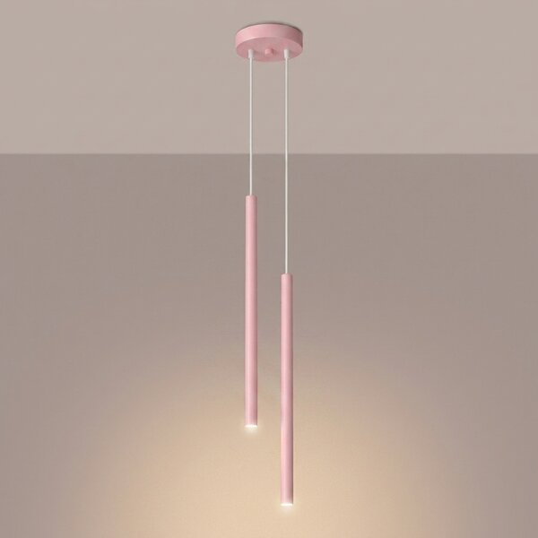 Sollux Lighting Závěsné svítidlo PASTELO 2 růžové