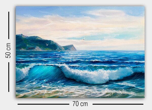 Wallity Obraz Jura 50x70 cm modrý