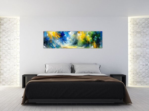 Obraz - Abstraktní slunečný den (170x50 cm)