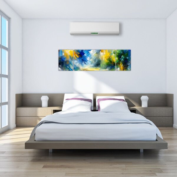 Obraz - Abstraktní slunečný den (170x50 cm)