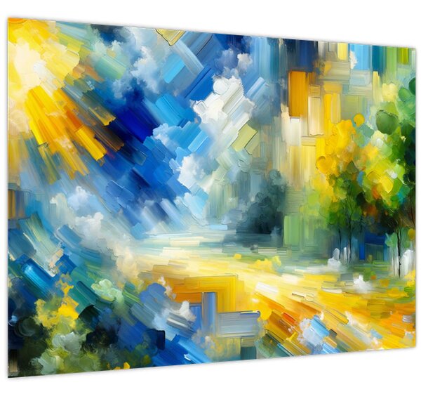 Obraz - Abstraktní slunečný den (70x50 cm)