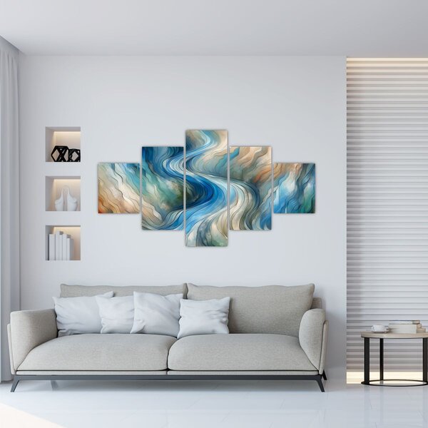 Obraz - Abstraktní proud (125x70 cm)
