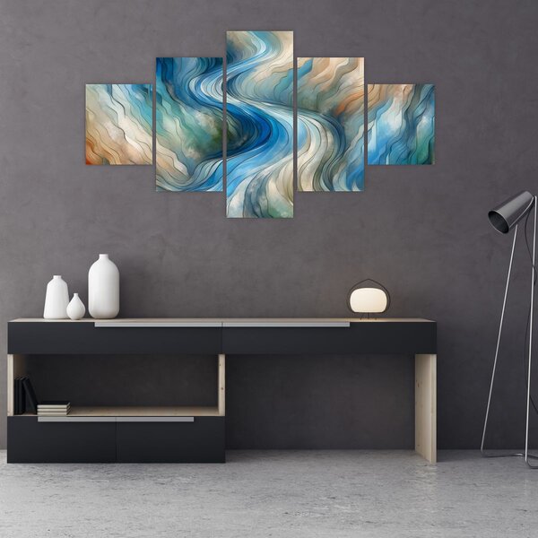 Obraz - Abstraktní proud (125x70 cm)