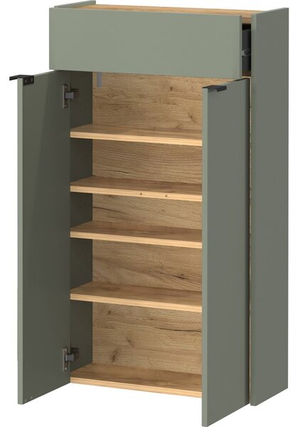 Šalvějově zelená skříňka 56x97x22 cm Ameca – Germania