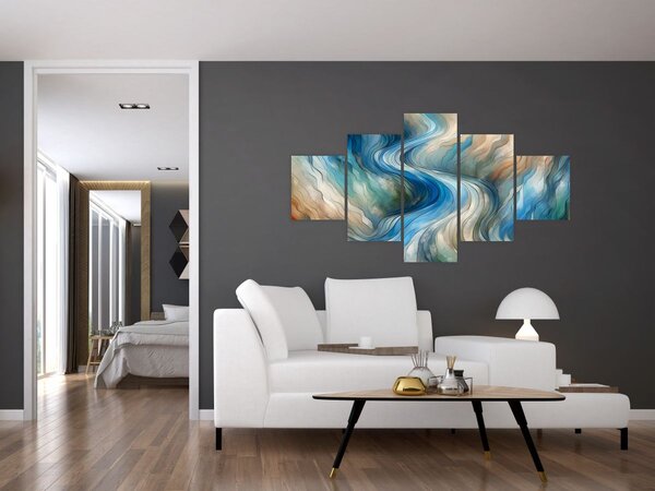 Obraz - Abstraktní proud (125x70 cm)