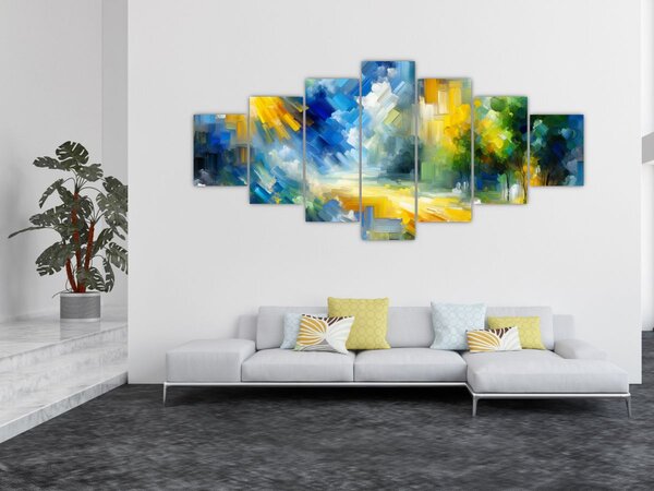 Obraz - Abstraktní slunečný den (210x100 cm)