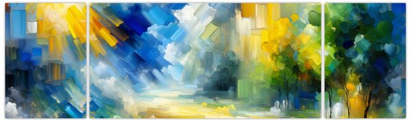 Obraz - Abstraktní slunečný den (170x50 cm)