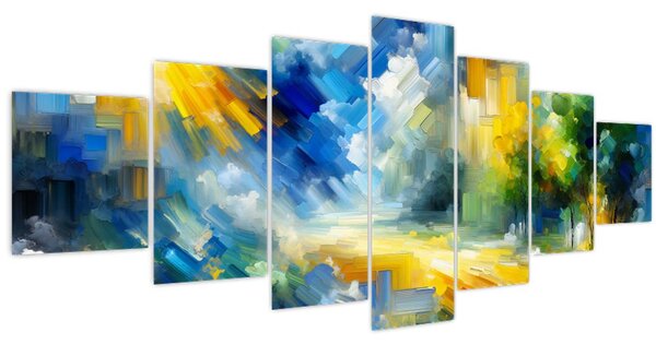 Obraz - Abstraktní slunečný den (210x100 cm)