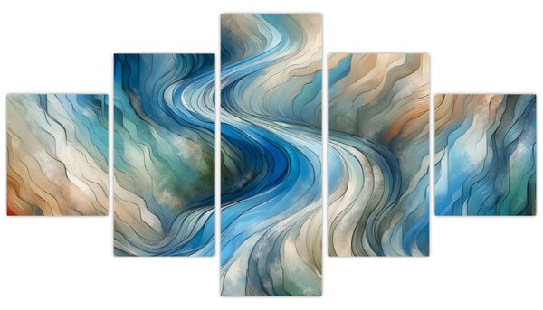 Obraz - Abstraktní proud (125x70 cm)
