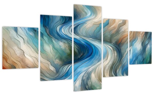Obraz - Abstraktní proud (125x70 cm)