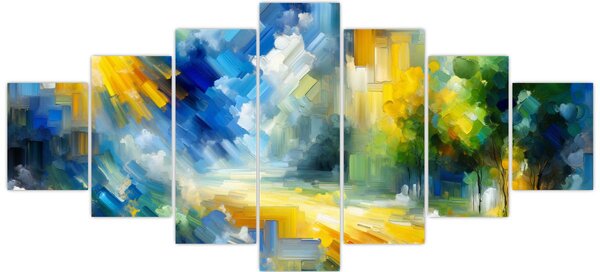 Obraz - Abstraktní slunečný den (210x100 cm)