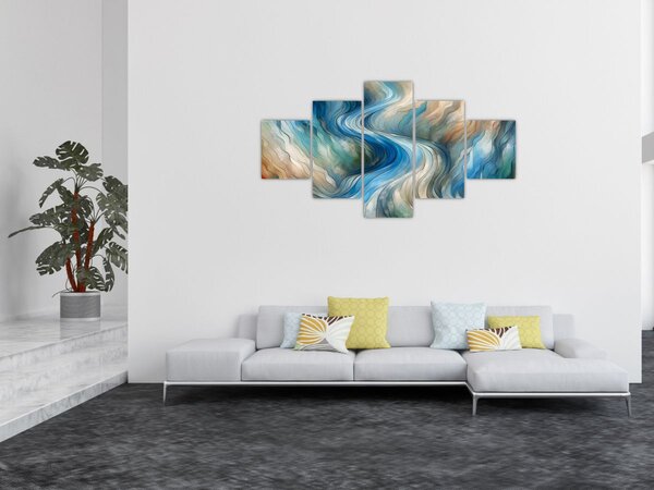 Obraz - Abstraktní proud (125x70 cm)