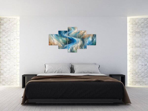 Obraz - Abstraktní proud (125x70 cm)