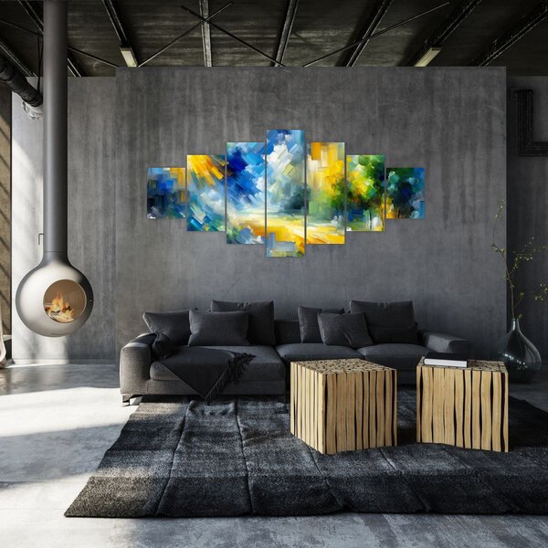 Obraz - Abstraktní slunečný den (210x100 cm)