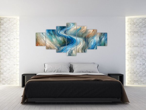 Obraz - Abstraktní proud (210x100 cm)