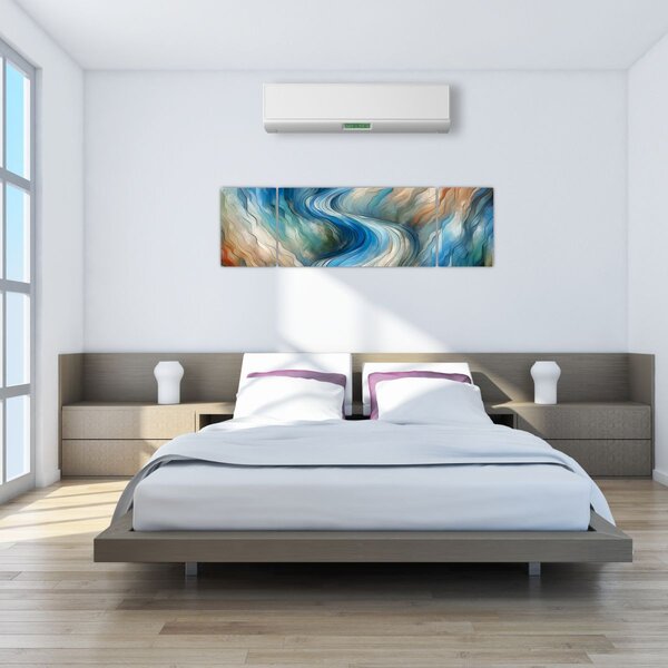 Obraz - Abstraktní proud (170x50 cm)