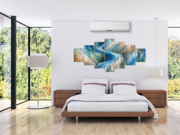Obraz - Abstraktní proud (210x100 cm)
