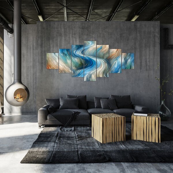 Obraz - Abstraktní proud (210x100 cm)