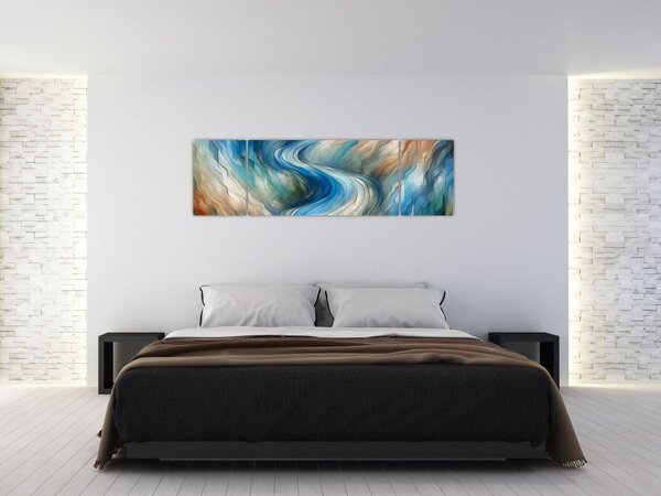Obraz - Abstraktní proud (170x50 cm)
