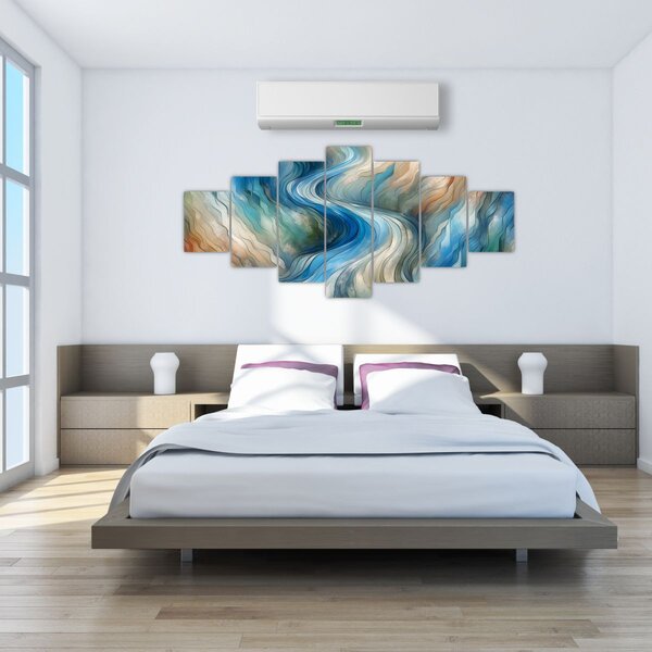 Obraz - Abstraktní proud (210x100 cm)