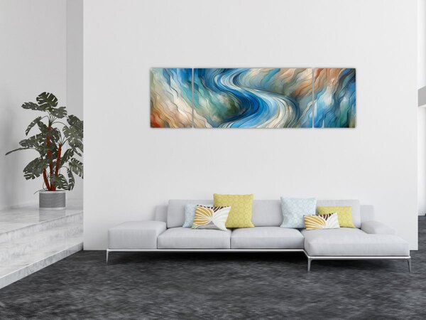 Obraz - Abstraktní proud (170x50 cm)
