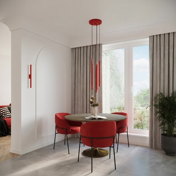 Sollux Lighting Nástěnné svítidlo PASTELO 2 červené