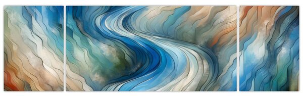 Obraz - Abstraktní proud (170x50 cm)