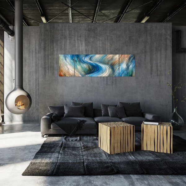 Obraz - Abstraktní proud (170x50 cm)