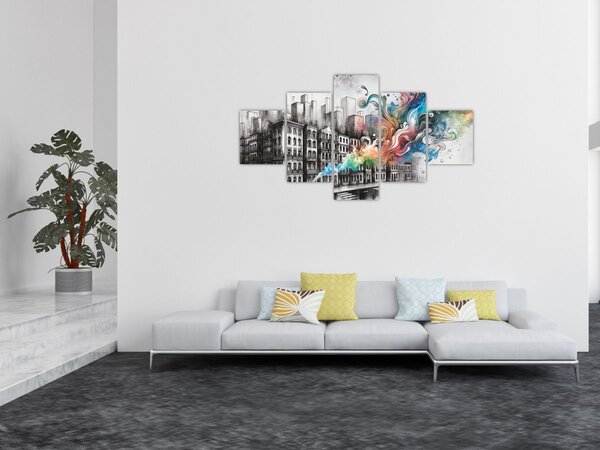 Obraz - Industriální život (125x70 cm)