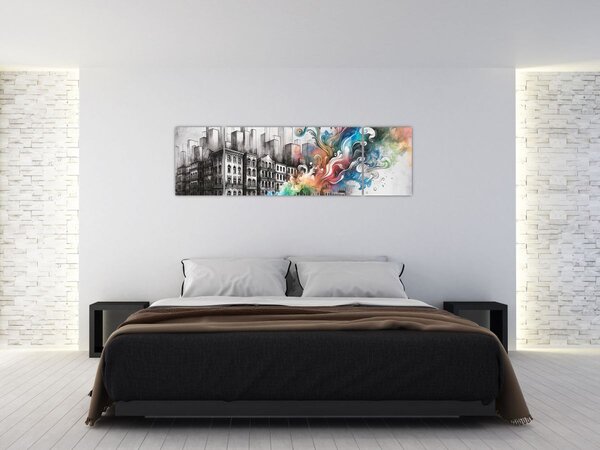 Obraz - Industriální život (170x50 cm)