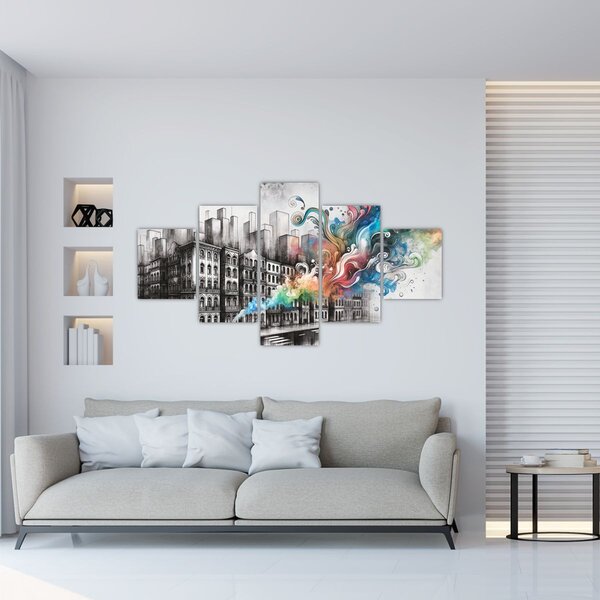 Obraz - Industriální život (125x70 cm)