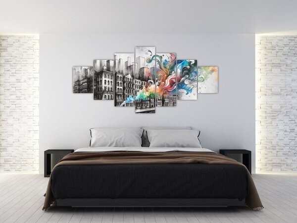 Obraz - Industriální život (210x100 cm)