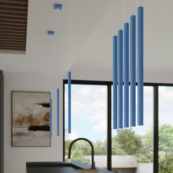 Sollux Lighting Závěsné svítidlo PASTELO 3P azurové