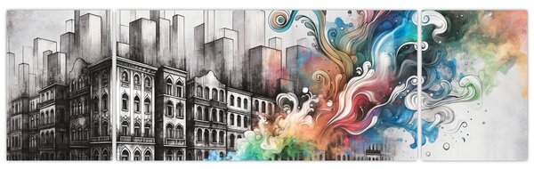 Obraz - Industriální život (170x50 cm)