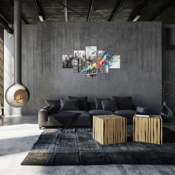 Obraz - Industriální život (125x70 cm)