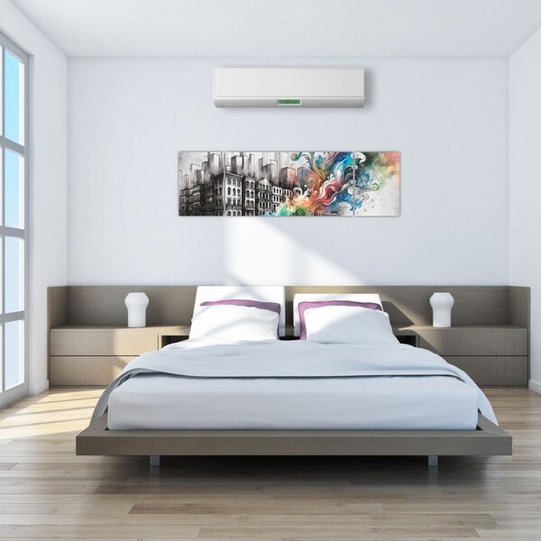 Obraz - Industriální život (170x50 cm)