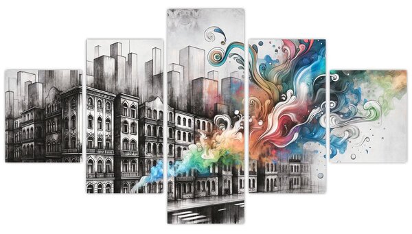 Obraz - Industriální život (125x70 cm)